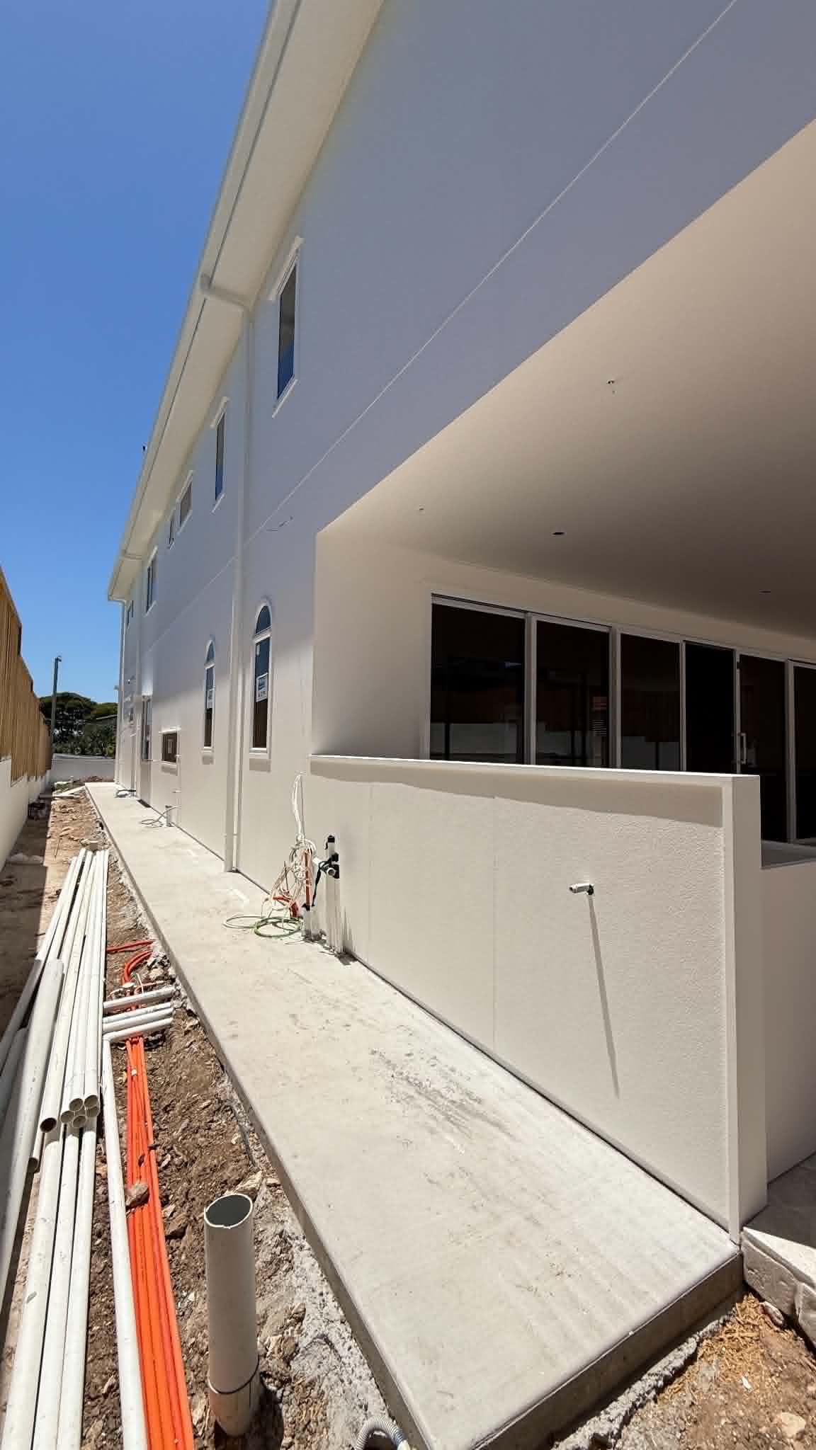 Rendered perimeter wall and facade repaint in Robina Gold Coast