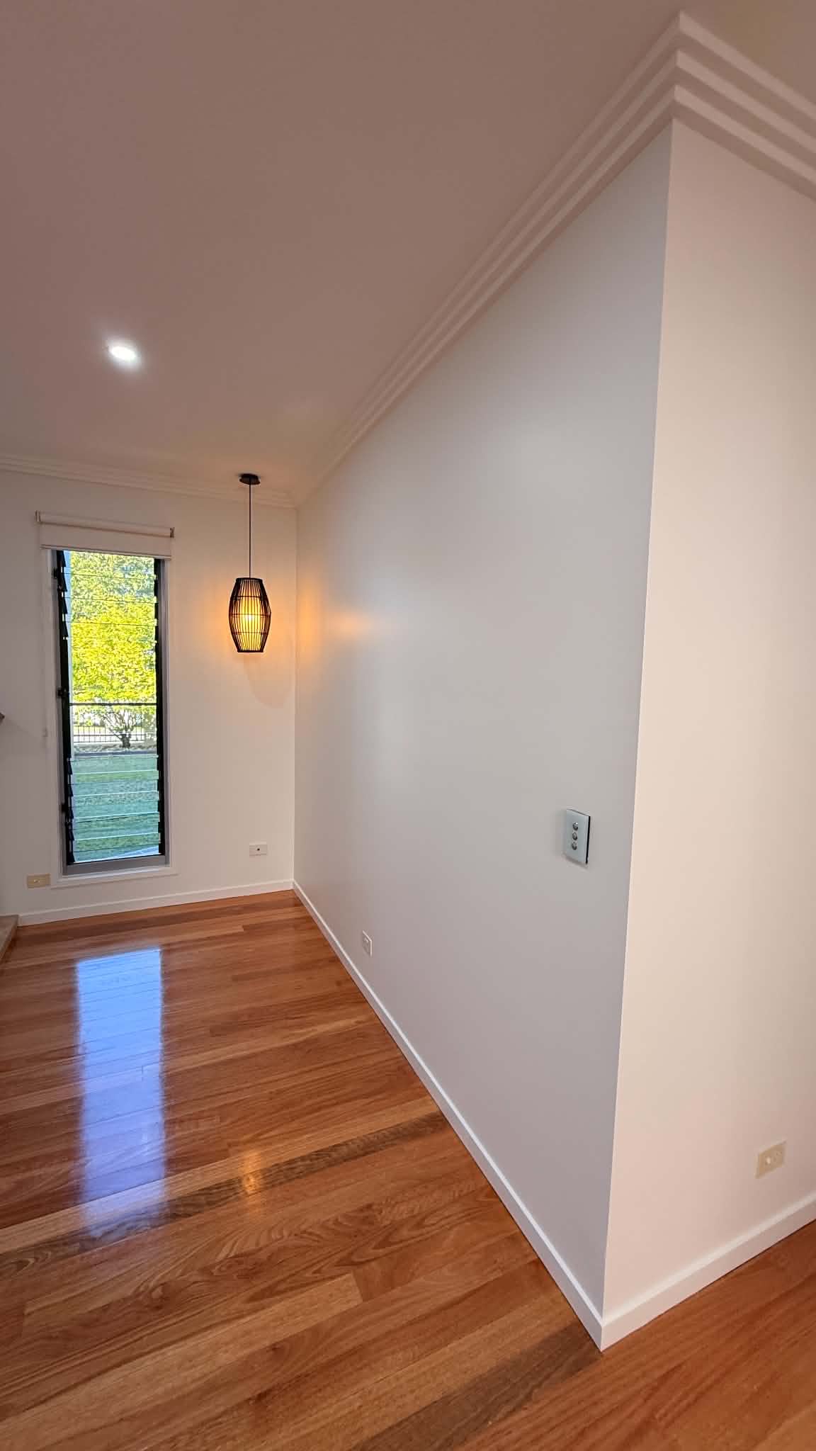 High-spec white interior wall and ceiling repaint in Springfield Lakes residence
