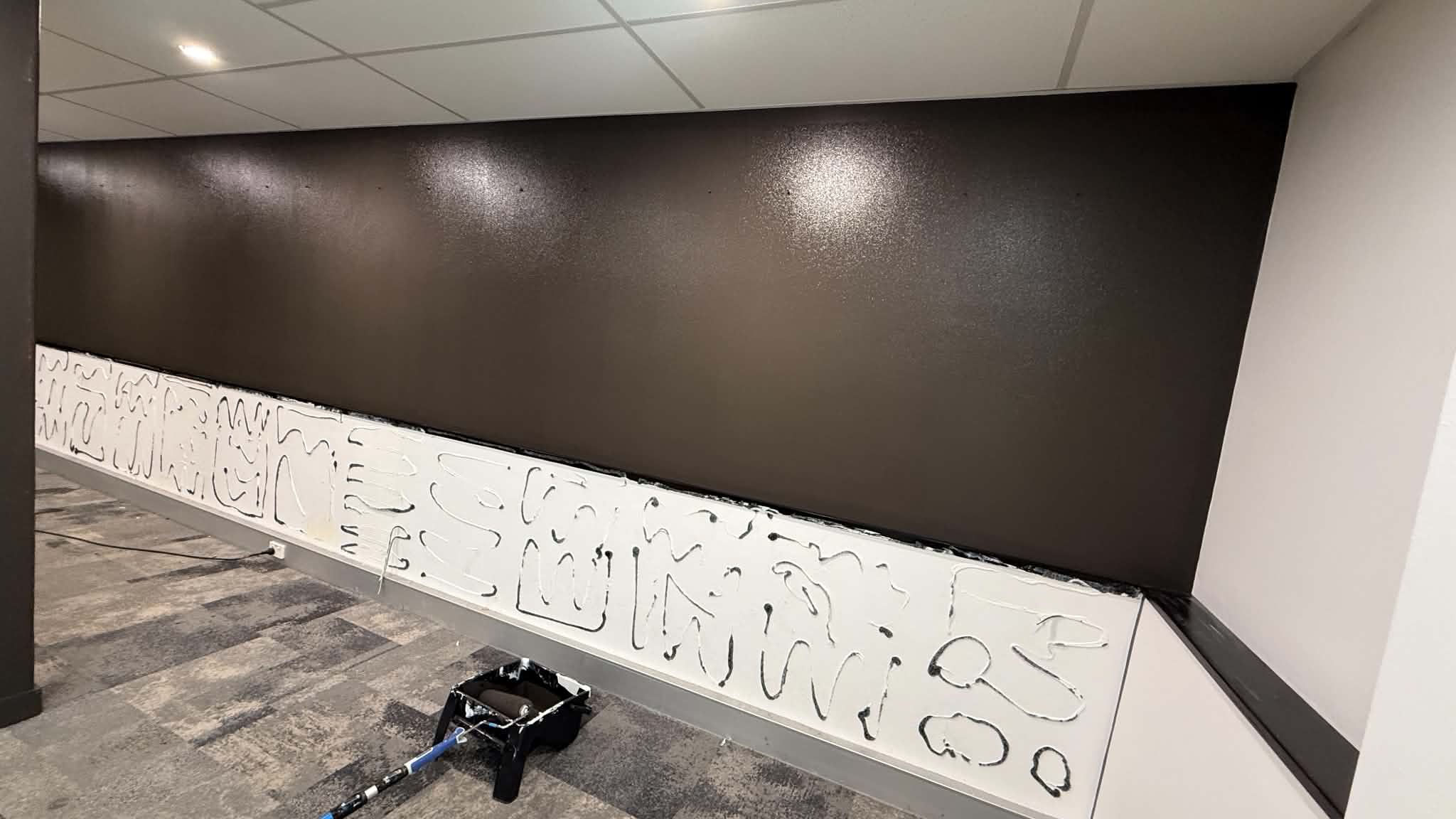 Modern dining room interior painting with soft neutral low-sheen acrylic in Chermside