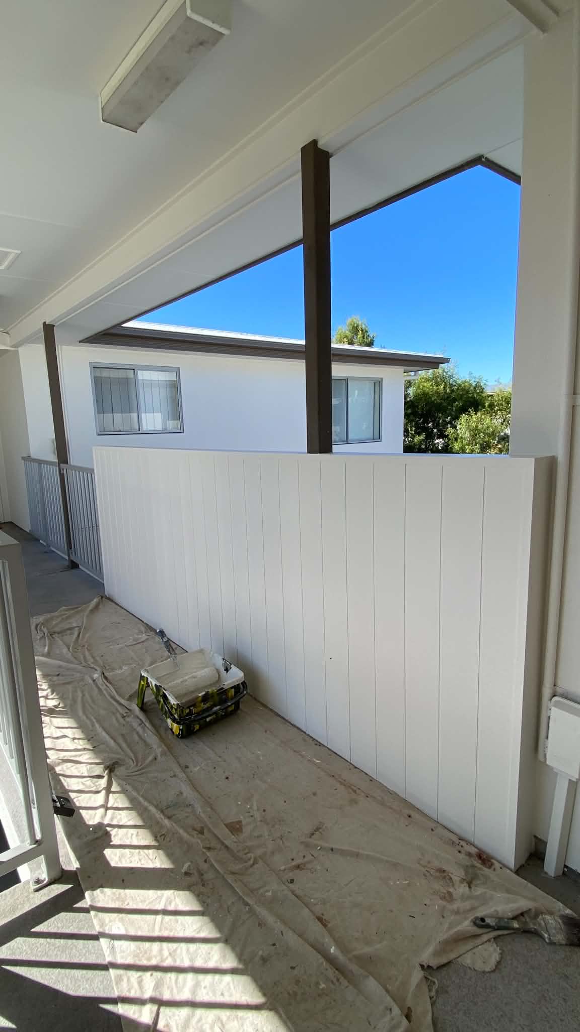Professional surface preparation gap caulking and plaster patching before painting